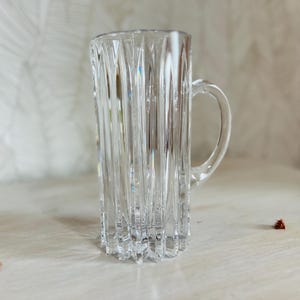 Vintage Mikasa Marquis Crystal Beer Glass with Handle, Brilliant Shine