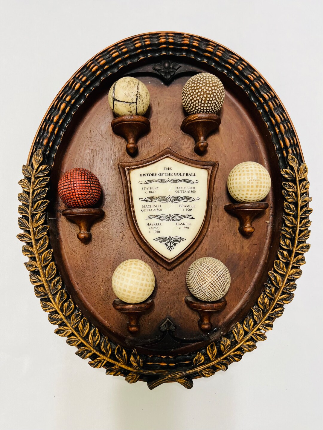 Golf Ball History Wall Plaque Golf History Gift for Dad Etsy