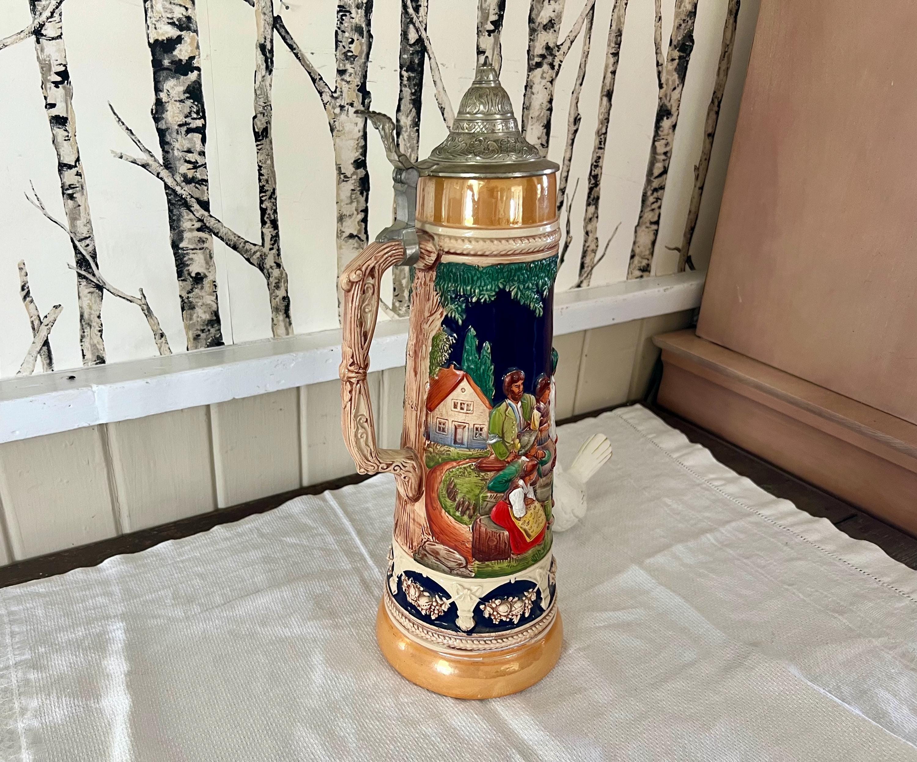 ラージ ゲルツ ドイツ ビール ジョッキ 2 リットル 蓋付きタンカード