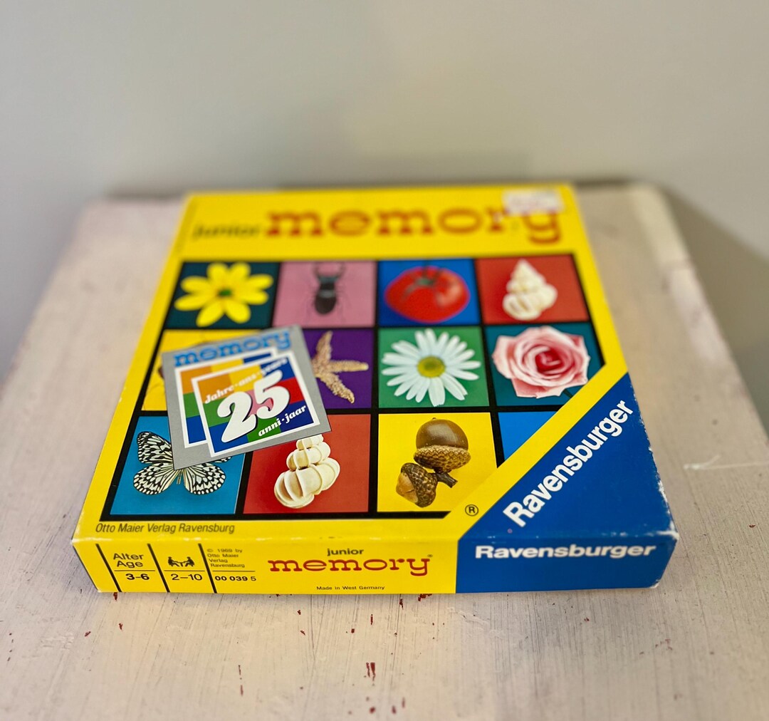 Retro Memory Vintage 1969 Junior Memory Game by Ravensburger, 25th Anniversary ...