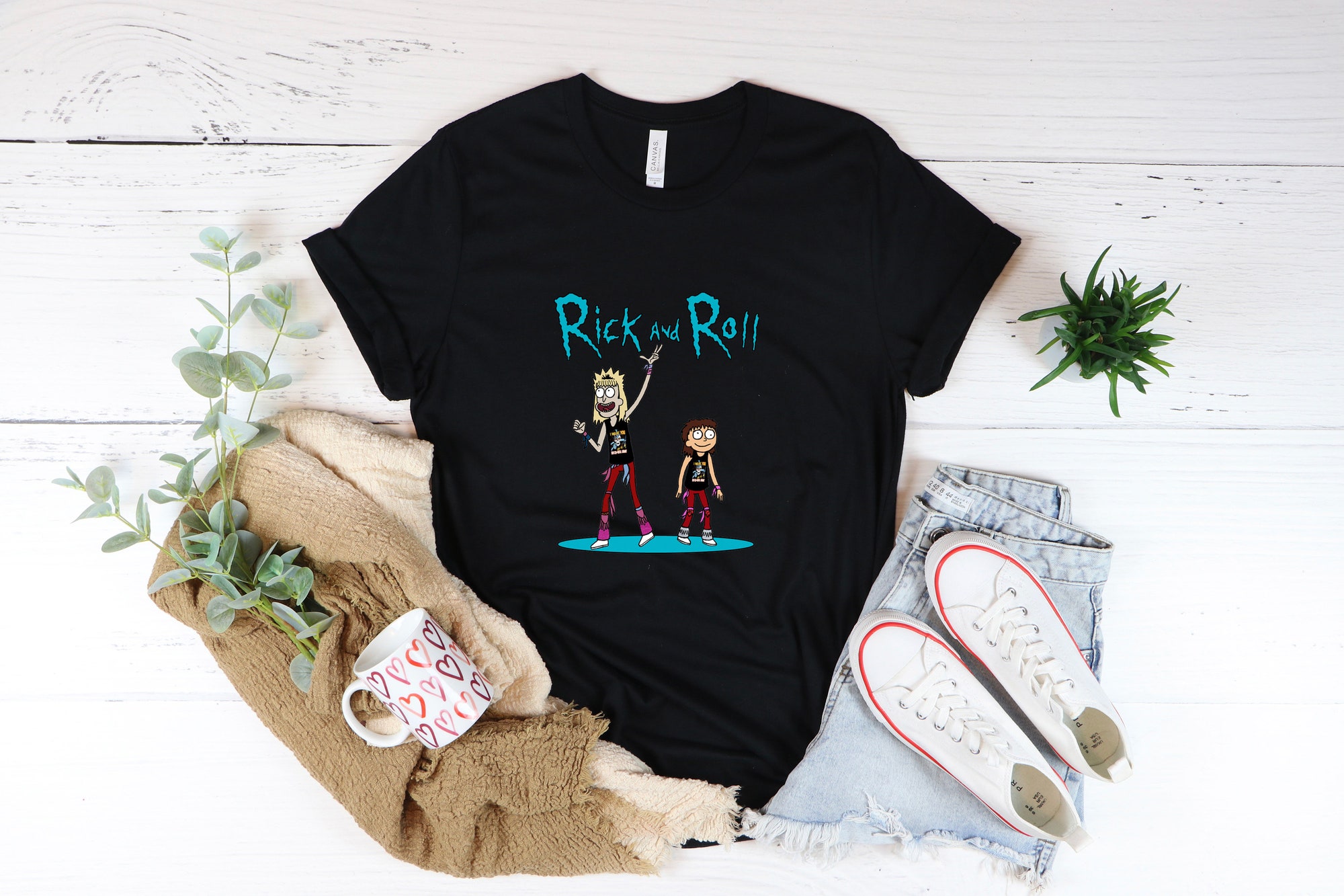 Discover Rick And Roll, Rick And Morty Shirt, Schwifty Shirt, Adult SwimRick Shirt, Rick and Morty Gift, Funny Comedy Cartoon Design Tshirt  #GD0029