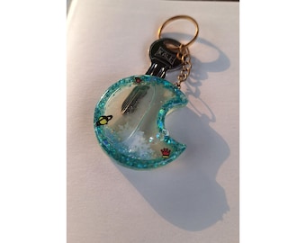 Custom Handmade Resin Keychain, Glitter Keychain, School Backpack Charm, Handmade Gifts, Birthday Gift, Purse Charm, Birthday Present