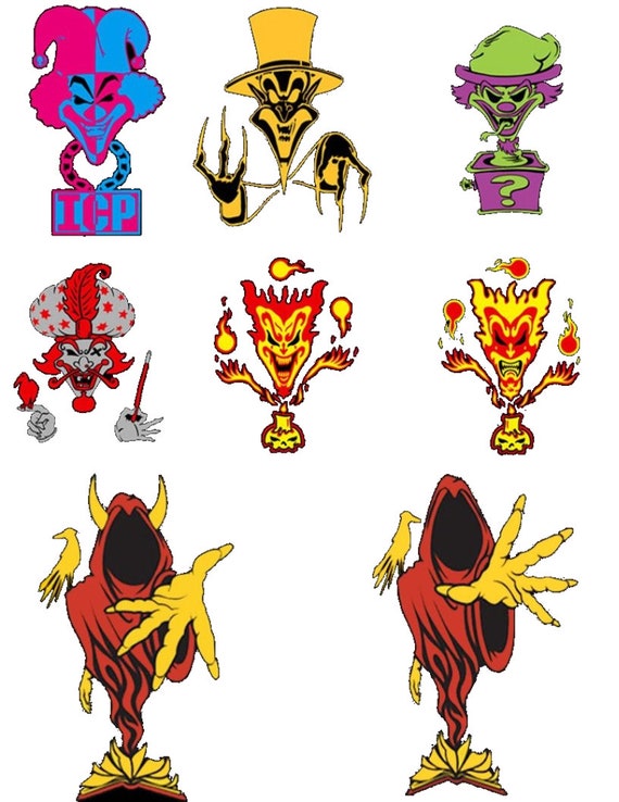 Insane Clown Posse ICP 6 Jokers Cards 6-Inch Vinyl Window Decal - Oracal