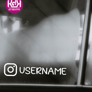 3 x Instagram Aufkleber / Sticker ( Sozial Media ) - Personalisiert -  Wunsch
