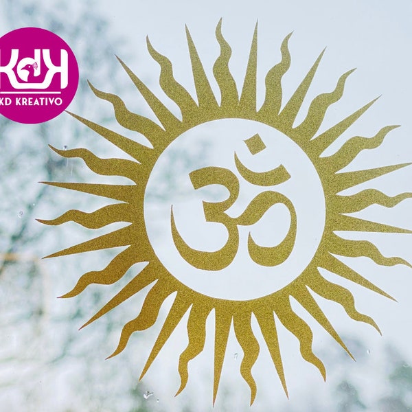 Om Symbol vinyl Aufkleber, Meditation Sticker, Hinduismus Symbol Sticker, Yoga Meditation Symbol, Auto, Holz, Laptop Aufkleber