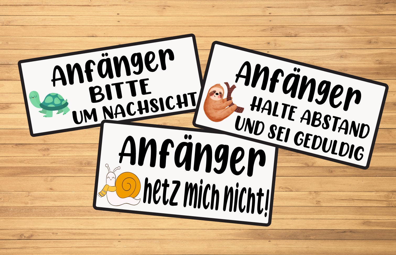 Fahranfänger Auto Magnet-Schild I 30 x 8 cm I Achtung Fahranfänger