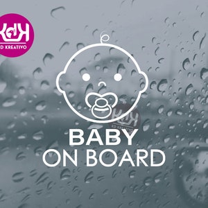 Quadrat Baby on Board Autoaufkleber Aufkleber Auto Wohnmobil Camper Decal  Sticker Vinyl - .de