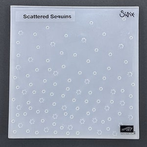 Retired Gently Used Scattered Sequins 3D Embossing Folder by Stampin&#39; Up!