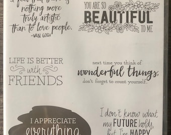 Retired Stampin’ Up! Just Add Text Stamp Set