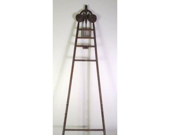 ANTIQUE Victorian Easel Oak Wood, Arts & Crafts  Handcrafted 68" Tall Display or Create Artwork