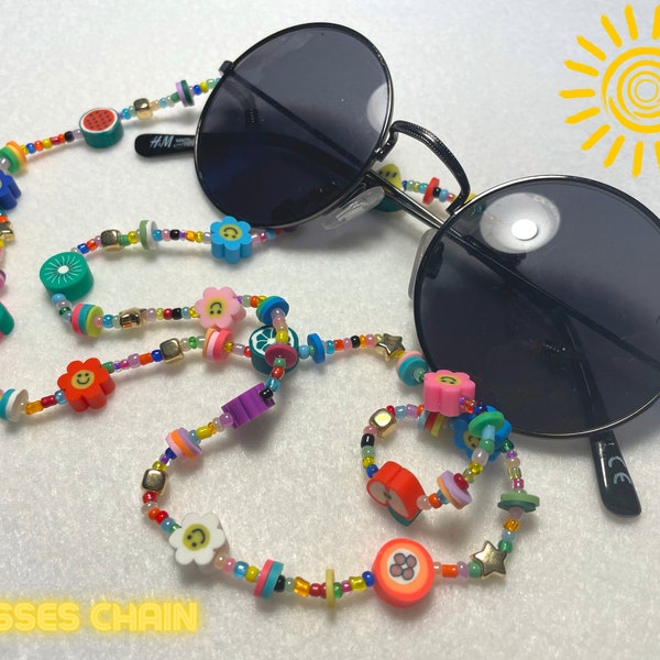 Beaded Glasses Chain Etsy
