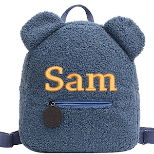 Teddy backpack, in 7 different colors, embroidered with name in more than 500 different colors