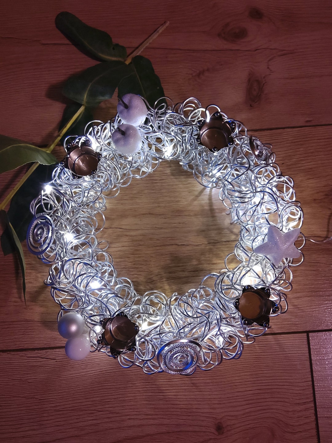 Beleuchteter Kranz Adventskranz Kranz Lichterkranz Kranz Etsy.de