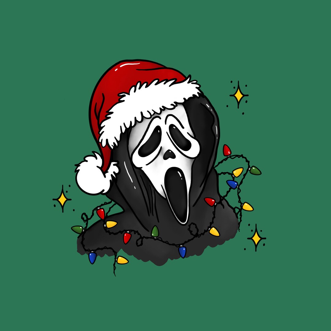 Santa Ghostface Print Etsy