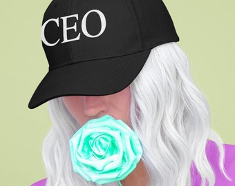 Chapeau de PDG pour elle, Chapeau de papa 100% coton brossé, Cadeau de motivation pour elle, Chapeau d’affirmations réussies, Chapeau de papa PDG élégant, Entrepreneur