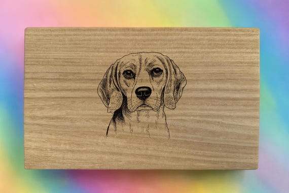 Beagle Engraved Wooden Box – Personalized Dog Lover Gift | Custom Pet Keepsake Box | Handmade Trinket Storage | Beagle Memorial Box |