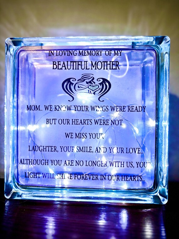 In loving memory mom / mother Glass light of Compassion and remembrance