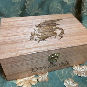 Scatola regalo in legno per giocatori Fantasy Dragon