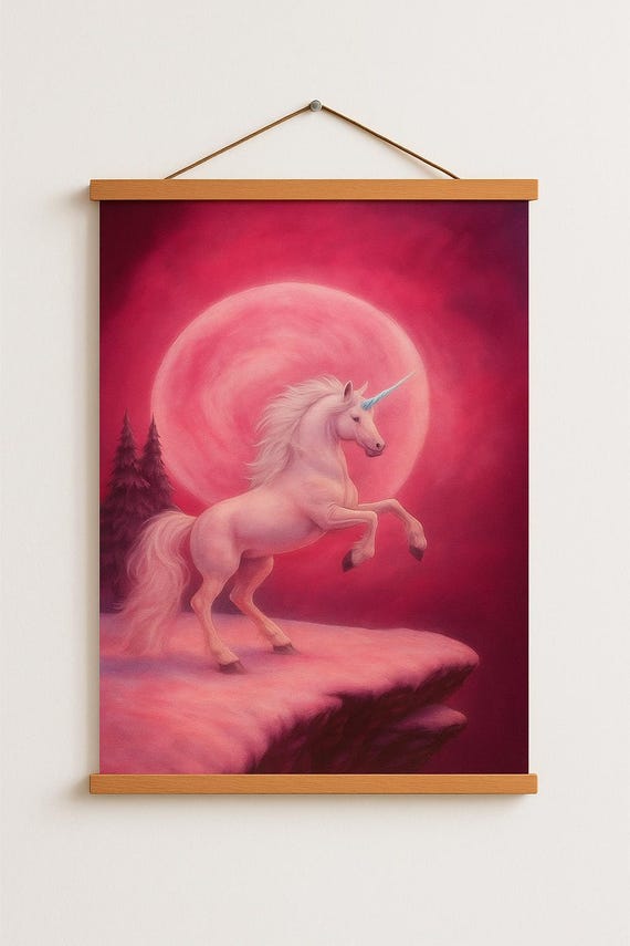 Magenta dream unicorn Wall Frame