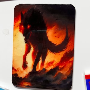 Nordischer Wikinger Wolf Fenrir Kühlschrankmagnet
