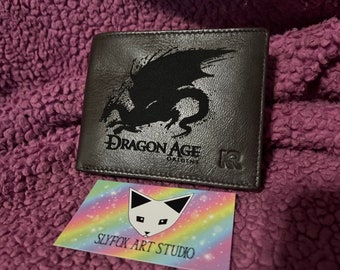 Engraved leather DAO Dragon wallet origins