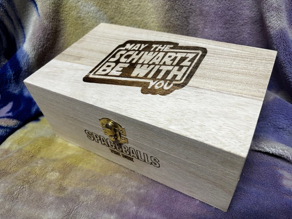 Spaceball the box engraved wooden gift box