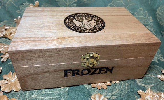 Engraved Frozen wooden gift box
