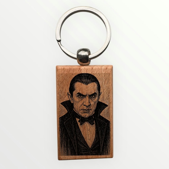 Dracula laser engraved Keychain 2.16 inches