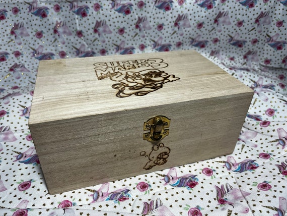 Engraved Mario 3 wooden gift box