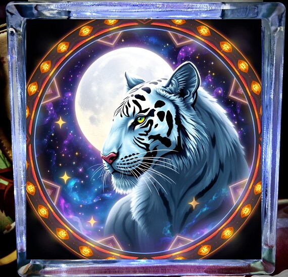Tiger celestial Glass light