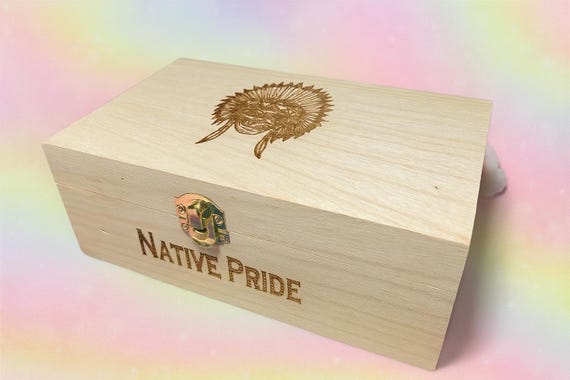 Native American Native pride wooden gift box