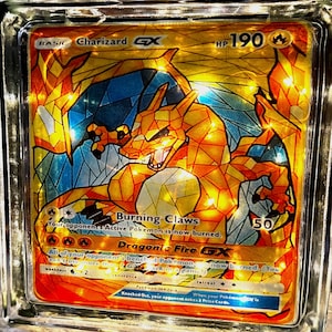 Charizard eternal flame Glass light