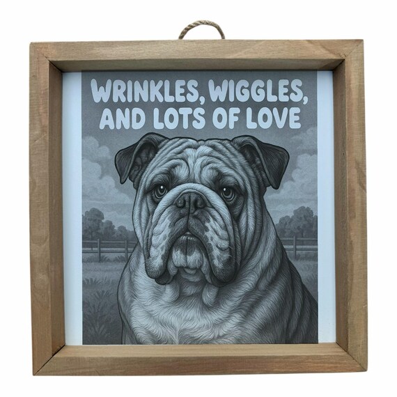 Bulldog Dog Wall Frame
