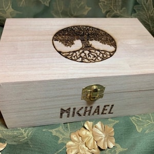 Viking Yggdrasil norse wooden gift box