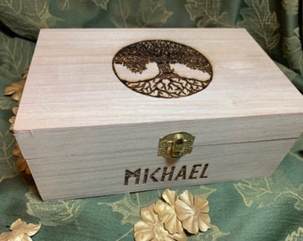 Coffret cadeau Viking Yggdrasil en bois scandinave