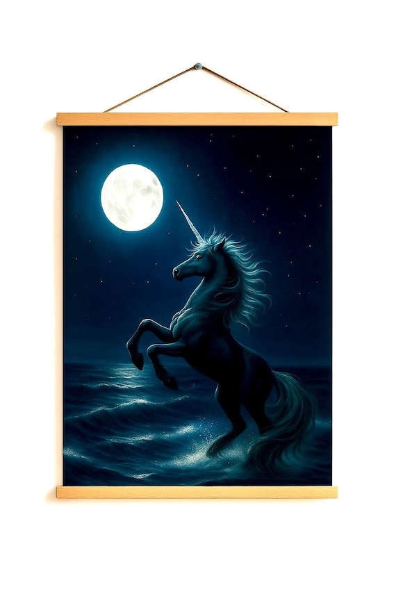 Ocean Tides unicorn Wall Frame