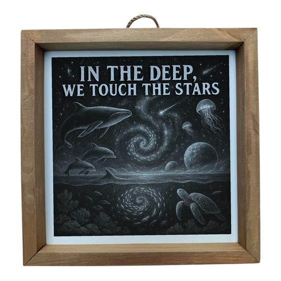 Ocean and Space Wall Frame Decor