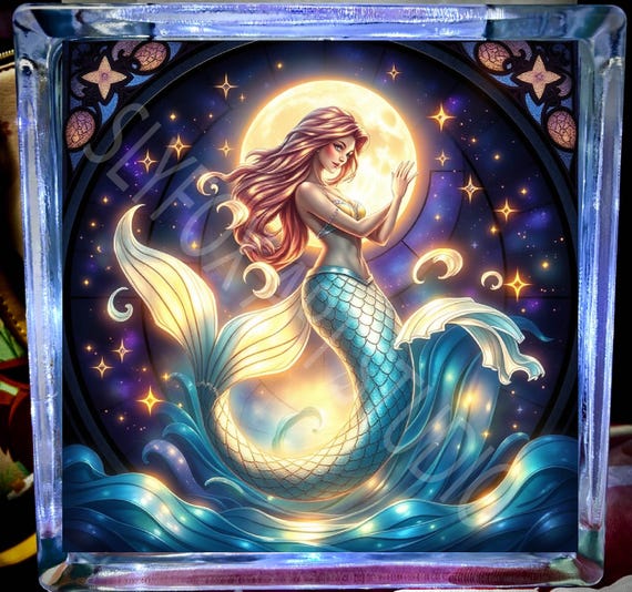 Mermaid lovers Glass light