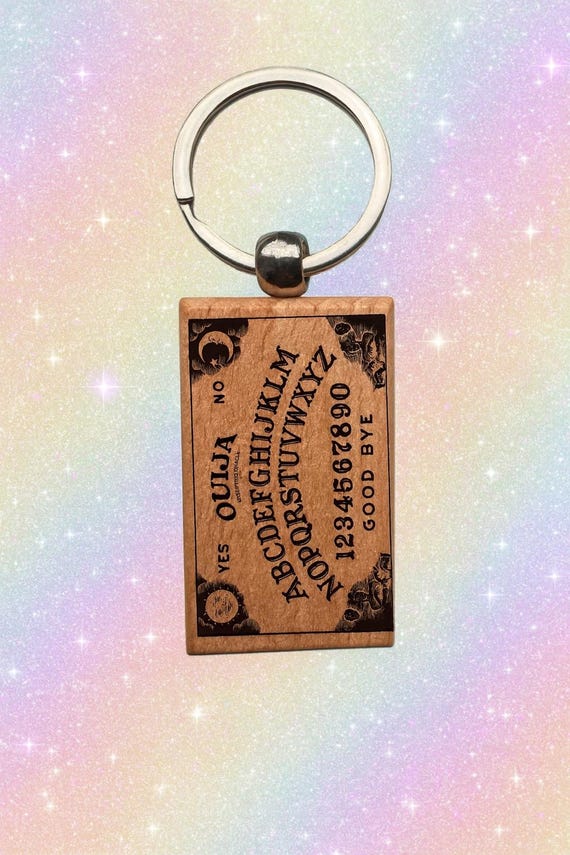 Ouija Wooden laser engraved Keychain 2.16 inches