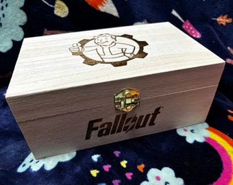 Engraved apocalyptic wooden gift box