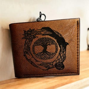 Leder hati und skoll Wölfe aus Leder mit Gravur