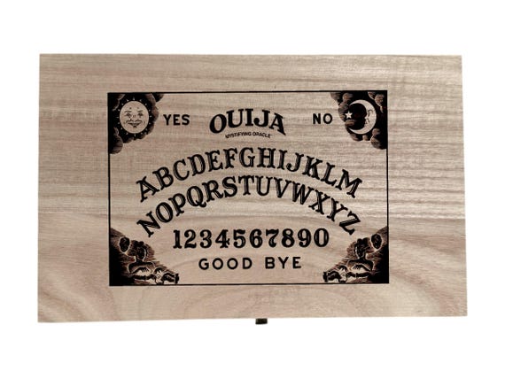 Ghost and Whispers themed laser engraved 8.5 inch box