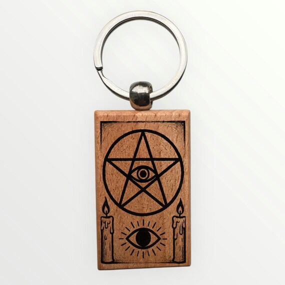 Season Of The Witch Wooden laser engraved Keychain 2.16 inches