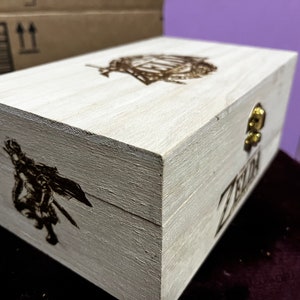 Engraved zelda tok wooden gift box