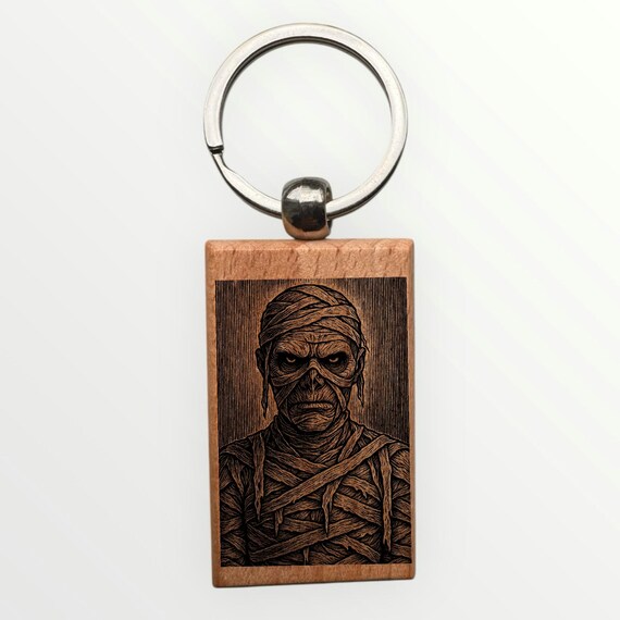 The Mummy Wooden laser engraved Keychain 2.16 inches