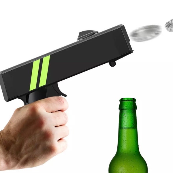 Cap Gun Beer Bottle Opener Portable Drink Opening Gun Cap Launcher Shooter Party Supply Bar Tool Kitchen Accessories