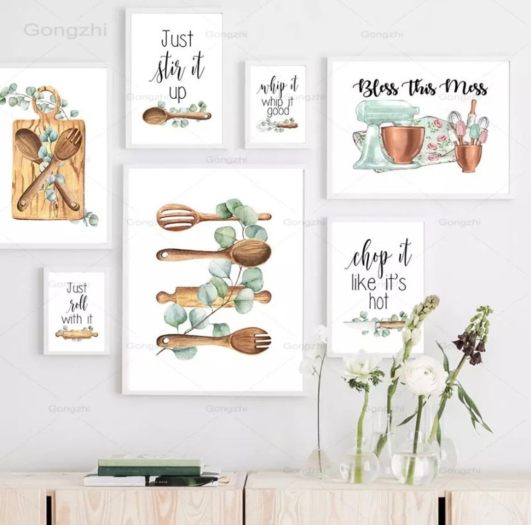 Kitchen Dining Print Poster, Kitchen Gallery Wall Art, Kitchen Wall Art
