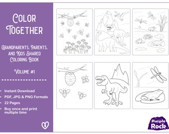 Color Together - Kids and Grandma shared Digital Coloring Book #1