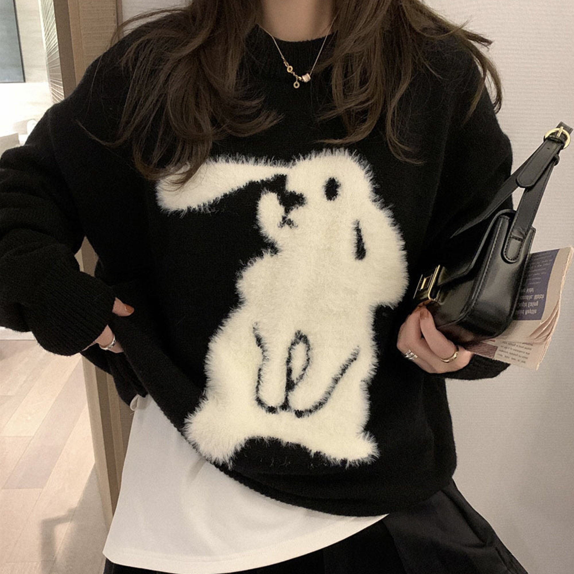 Rabbit Fur Sweater - Etsy Rabbit Fur Sweater - Etsy