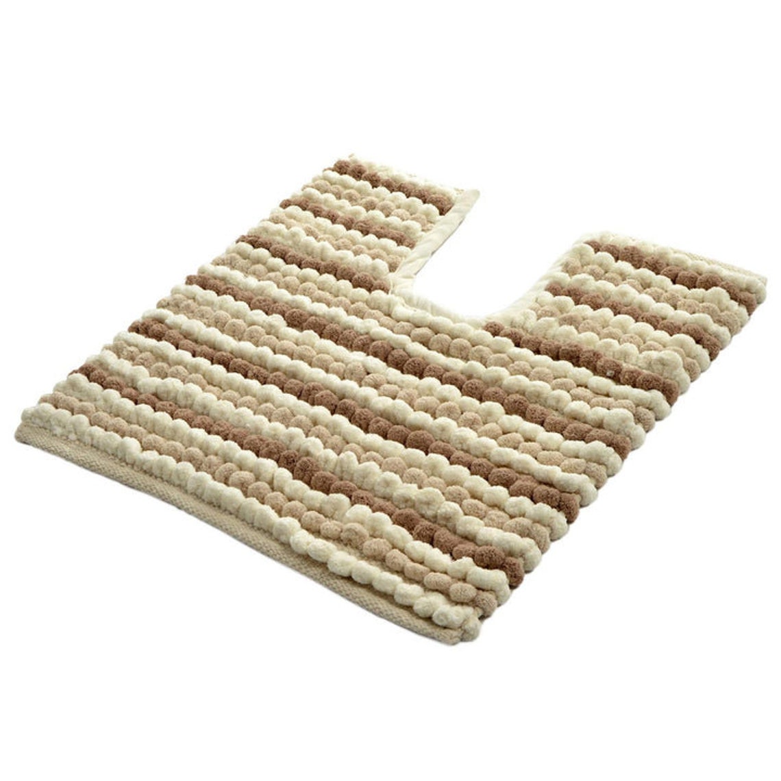 Rainbow Stripe Chunky Bobble Bath Mat And Pedestal 3 Colours Etsy UK